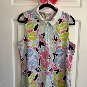 EUC Tommy Bahama Golf Sleeveless Polo 1/4 Zip XL for Golf or Pickleball